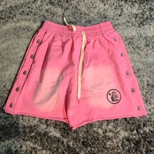 Hellstar Brainwashed without Brain Pink Washed Button Sided Shorts Men’s Large